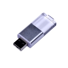 USB 2.0- флешка промо на 32 Гб прямоугольной формы, выдвижной механизм
